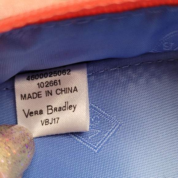 Vera Bradley Coral Floral mini jewlery case/ zip wallet/ pill case - Picture 6 of 13